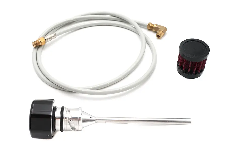 M8 Vented Dipstick Black - V-Twin Mfg. 1