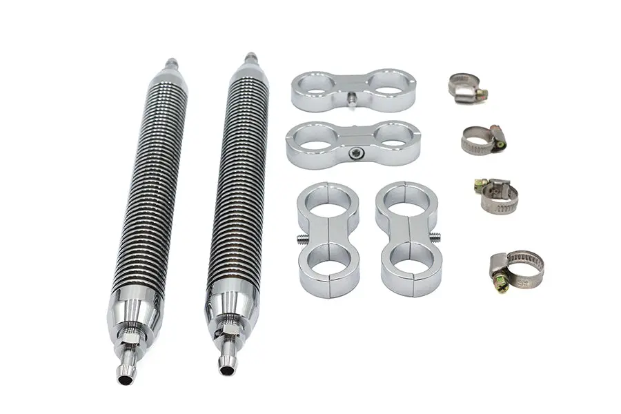 Oil Cooler Set Twin Style Billet Chrome - V-Twin Mfg. 1