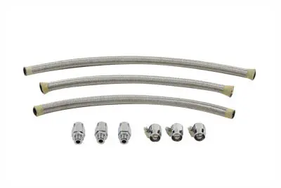 Custom Stainless Steel Oil Line Kit - V-Twin Mfg. 1