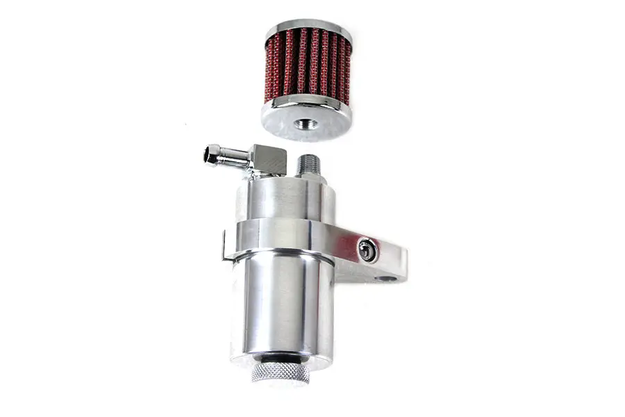 Polished Engine Breather Oil Collector - V-Twin Mfg. 1
