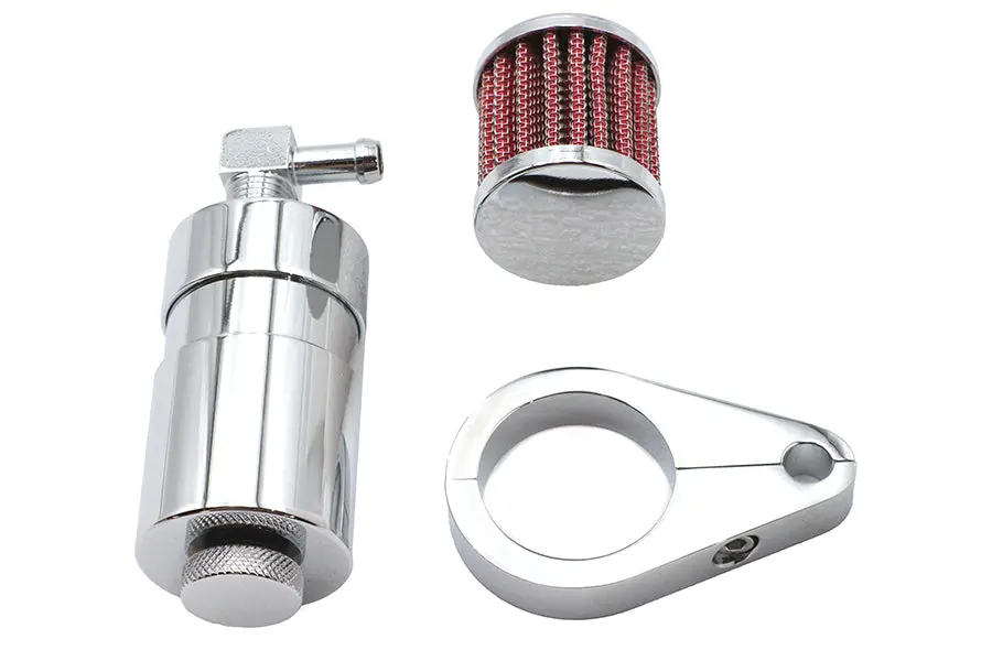 Chrome Sifton Engine Breather Oil Collector - V-Twin Mfg. 1