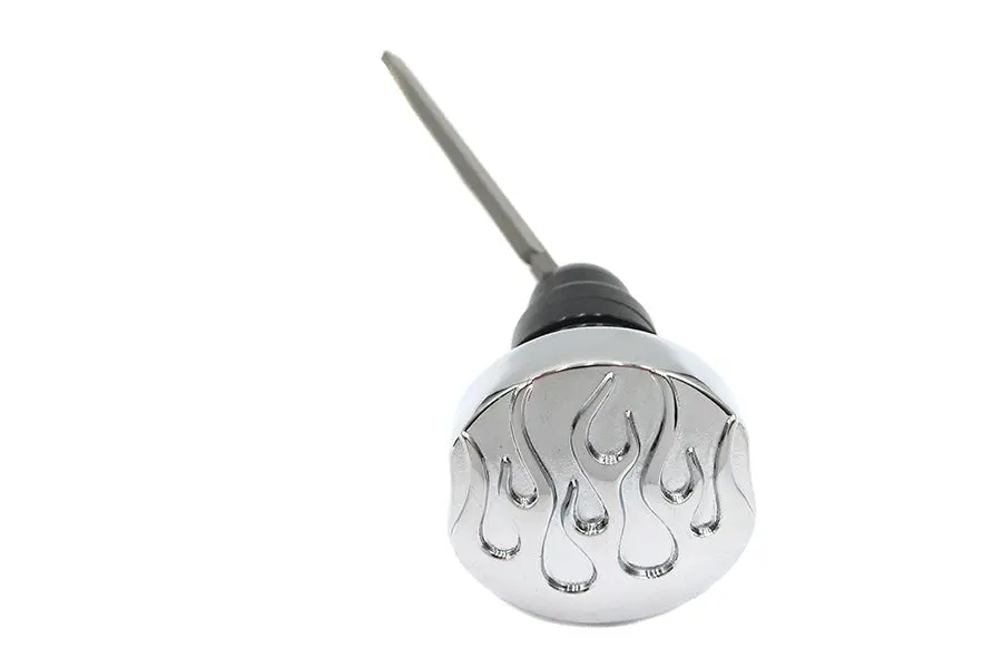 Transmission Oil Fill Plug Dipstick With Flame Design - V-Twin Mfg. 1
