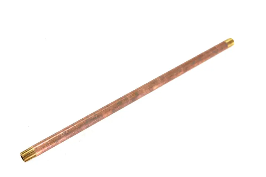 1/8 Inch Npt X 10 Inch Brass Pipe - V-Twin Mfg. 1