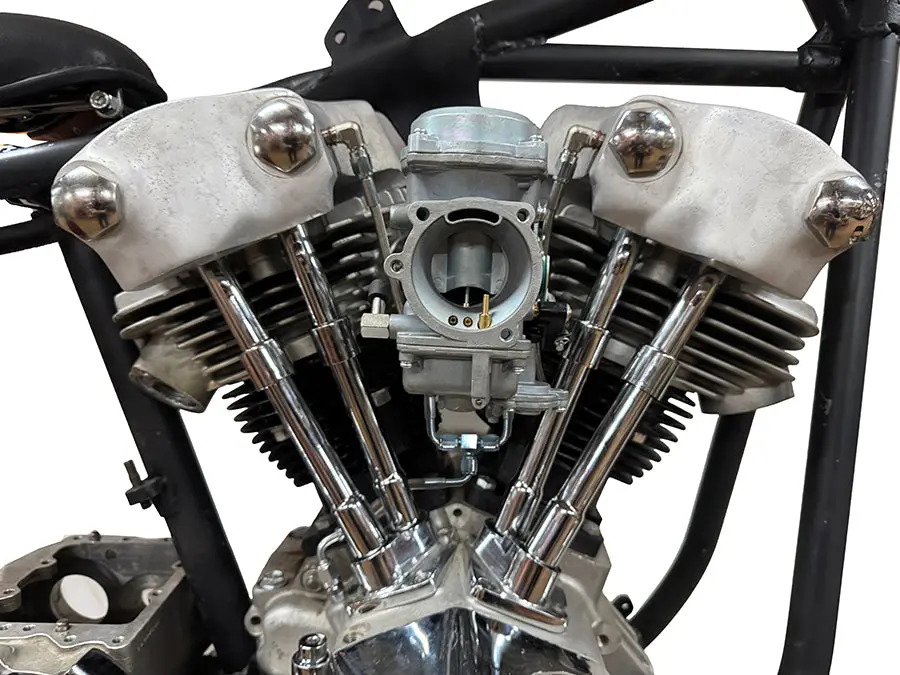 Knucklehead/Shovelhead Top Y Oil Line Braided - V-Twin Mfg. 1
