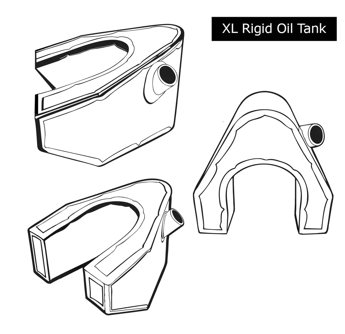 Xl Rigid Oil Tank Chrome - V-Twin Mfg. 1