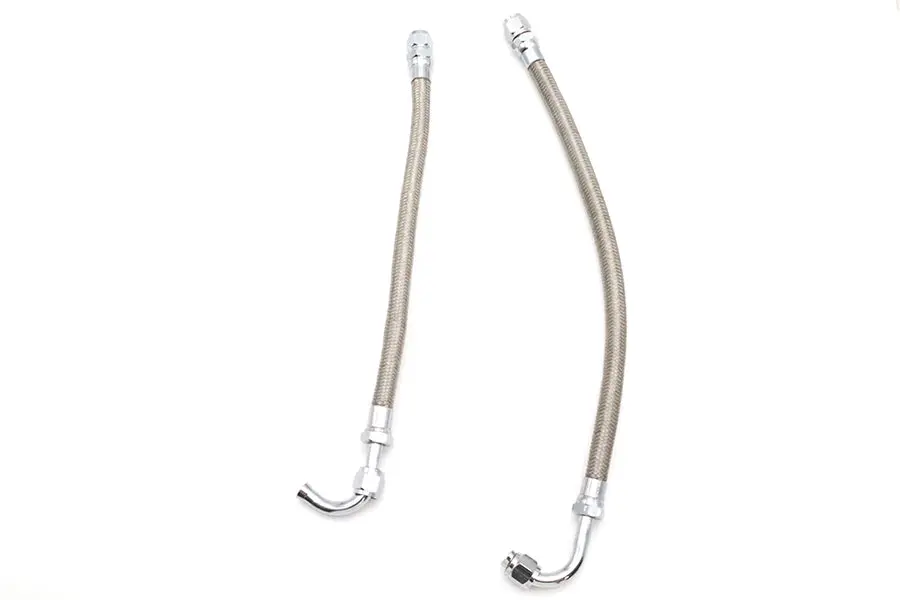 Big Twin Oil Line Set 3 Piece Stainless Steel - V-Twin Mfg. 1