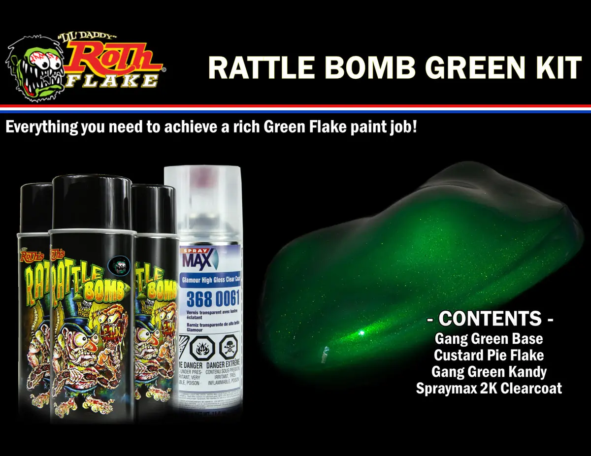 Rattle Bomb Spray Kit Green - V-Twin Mfg. 1