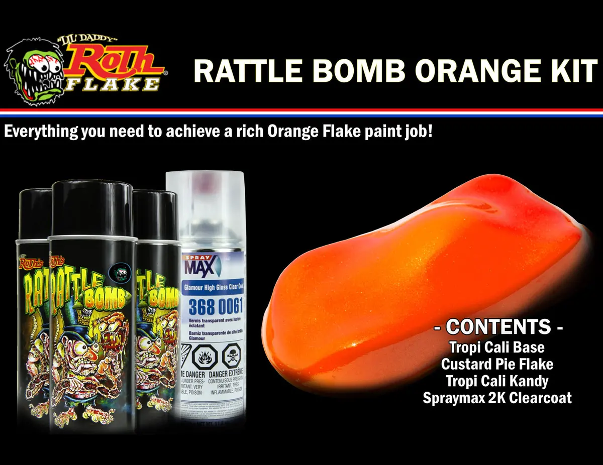 Rattle Bomb Spray Kit Orange - V-Twin Mfg. 1
