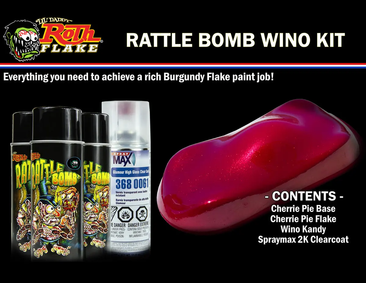 Rattle Bomb Spray Kit Burgundy - V-Twin Mfg. 1