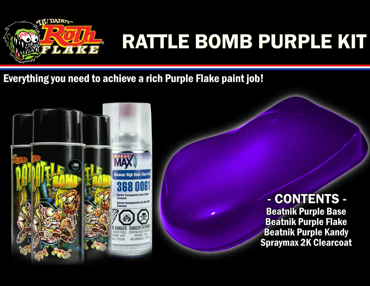 Rattle Bomb Spray Kit Purple - V-Twin Mfg. 1