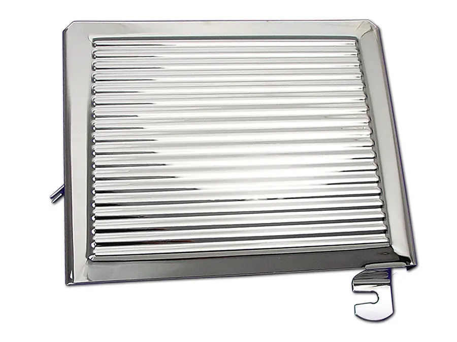 Chrome Ribbed Battery Side Cover - V-Twin Mfg. 1