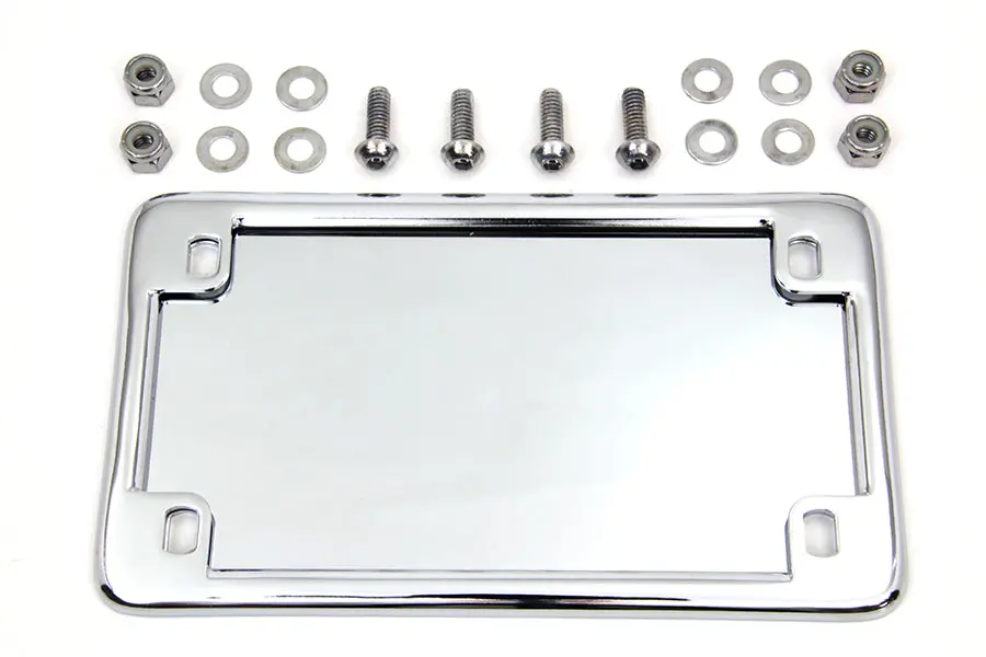 License Plate Frame Kit Chrome - V-Twin Mfg. 1