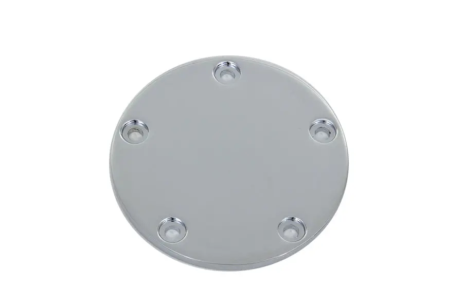 Smooth Flat Ignition System Cover 5-Hole Chrome - V-Twin Mfg. 1