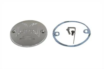 Red Baron Cross Ignition System Cover 2-Hole Chrome - V-Twin Mfg. 1