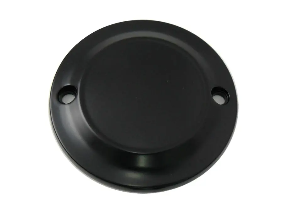 Black 2-Hole Smooth Ignition System Cover - V-Twin Mfg. 1