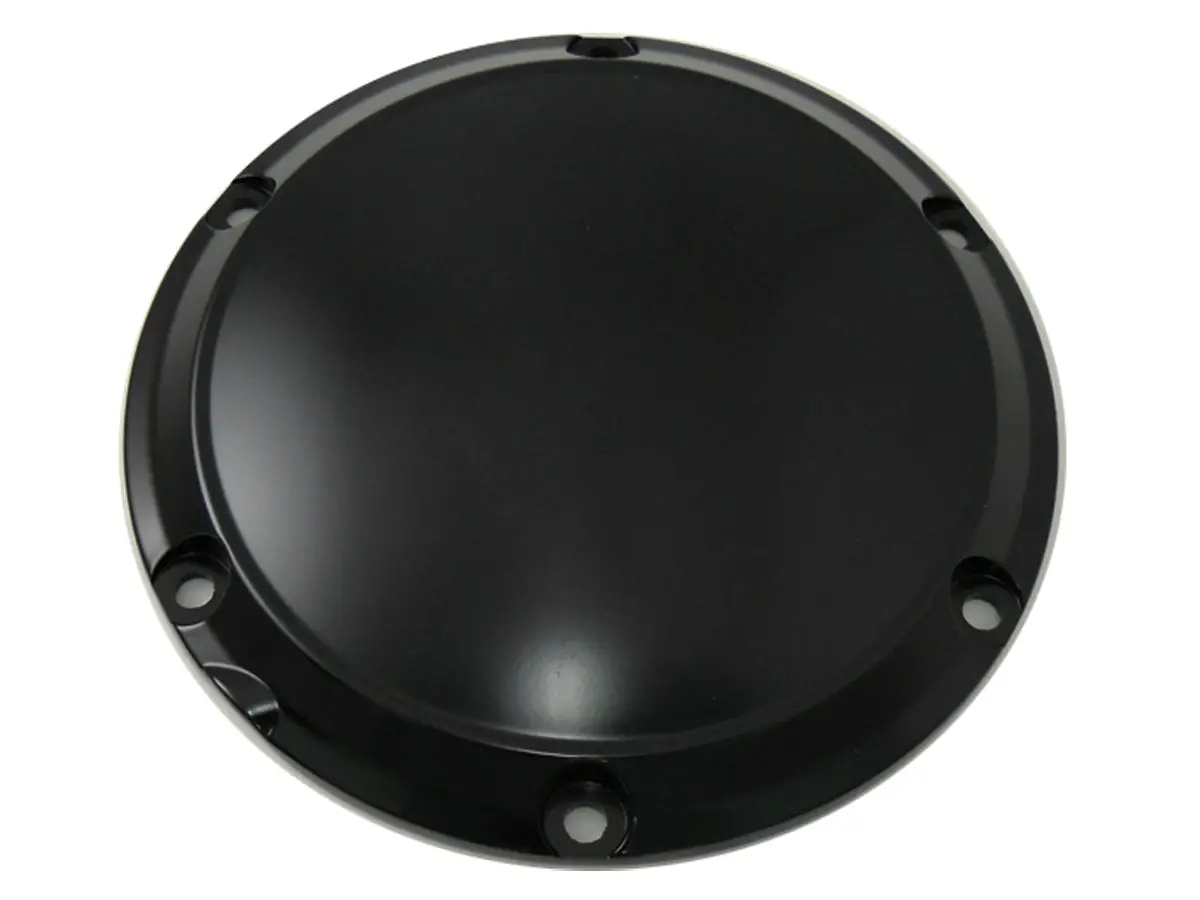 Black 6-Hole Smooth Derby Cover - V-Twin Mfg. 1