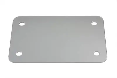 License Plate Frame Backing Plate Chrome Smooth Style - V-Twin Mfg. 1