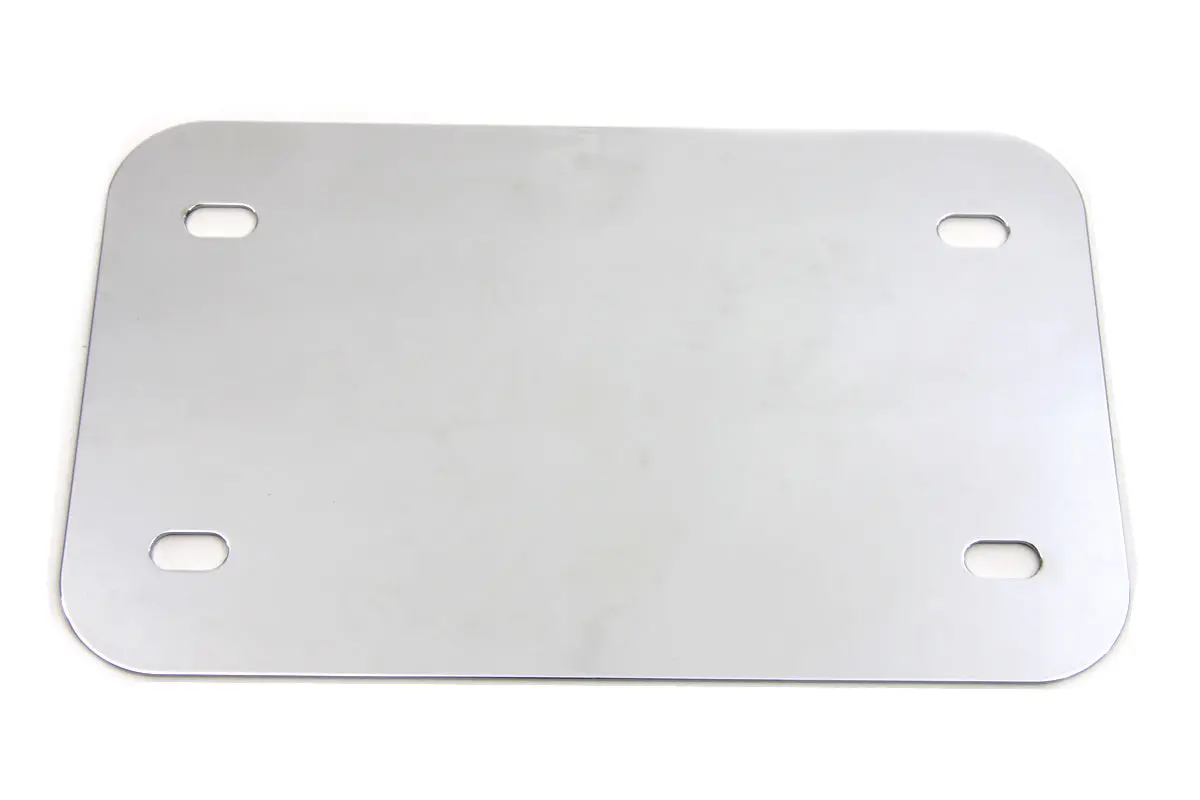 License Plate Frame Backing Plate Smooth Style Chrome - V-Twin Mfg. 1