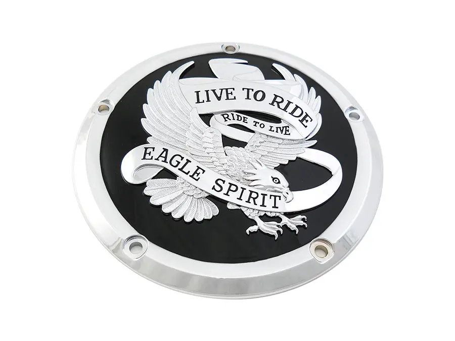 Eagle Spirit Derby Cover Black - V-Twin Mfg. 1