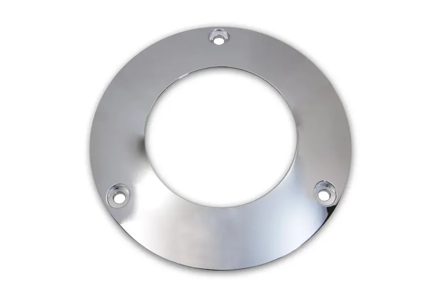 3-Hole C-Thru Derby Cover Chrome - V-Twin Mfg. 1