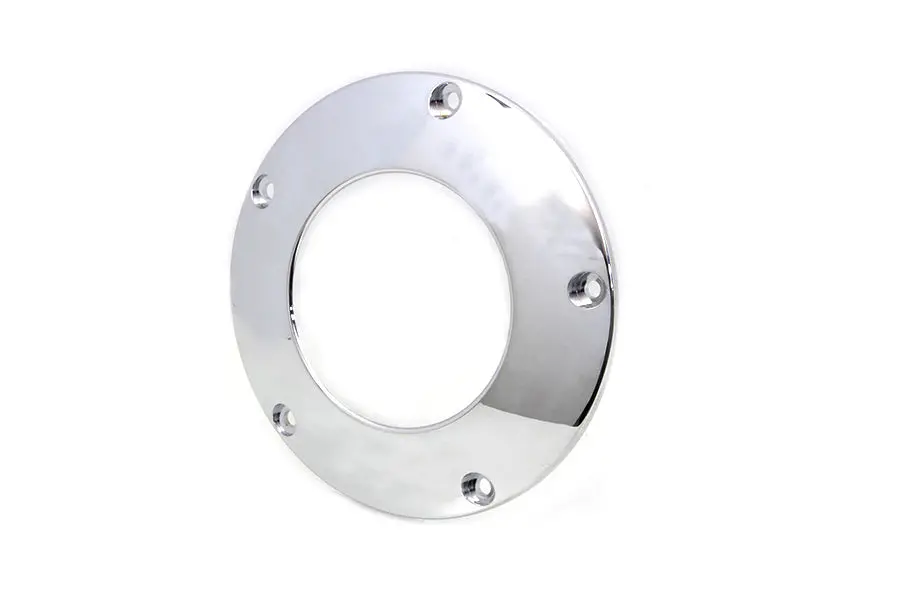 Chrome 5-Hole C-Thru Derby Cover - V-Twin Mfg. 1