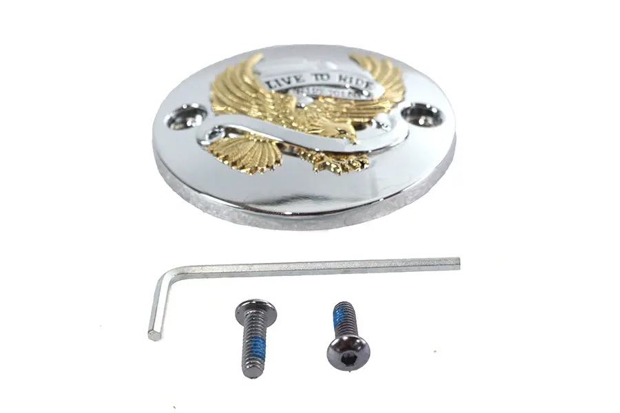 M8 Ignition System Cover Eagle Gold - V-Twin Mfg. 1