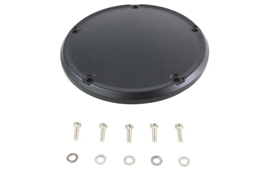 Matte Black 5 Hole Domed Derby Cover - V-Twin Mfg. 1