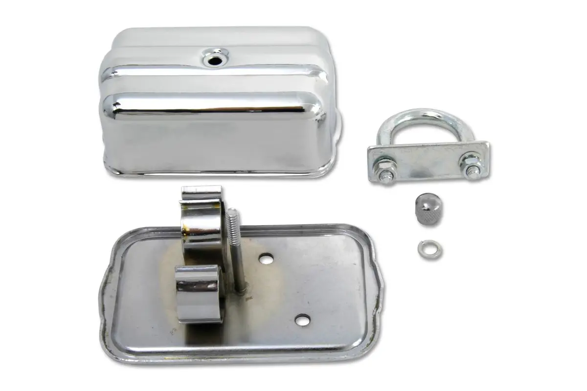 Universal Chrome Spark Plug Holder With Clamps - V-Twin Mfg. 1