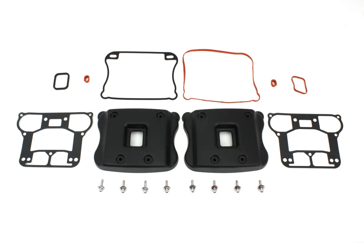 Rocker Box Cover Set Black - V-Twin Mfg. 1