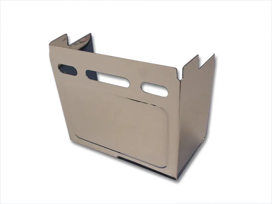 Chrome Embossed Battery Side Cover - V-Twin Mfg. 1