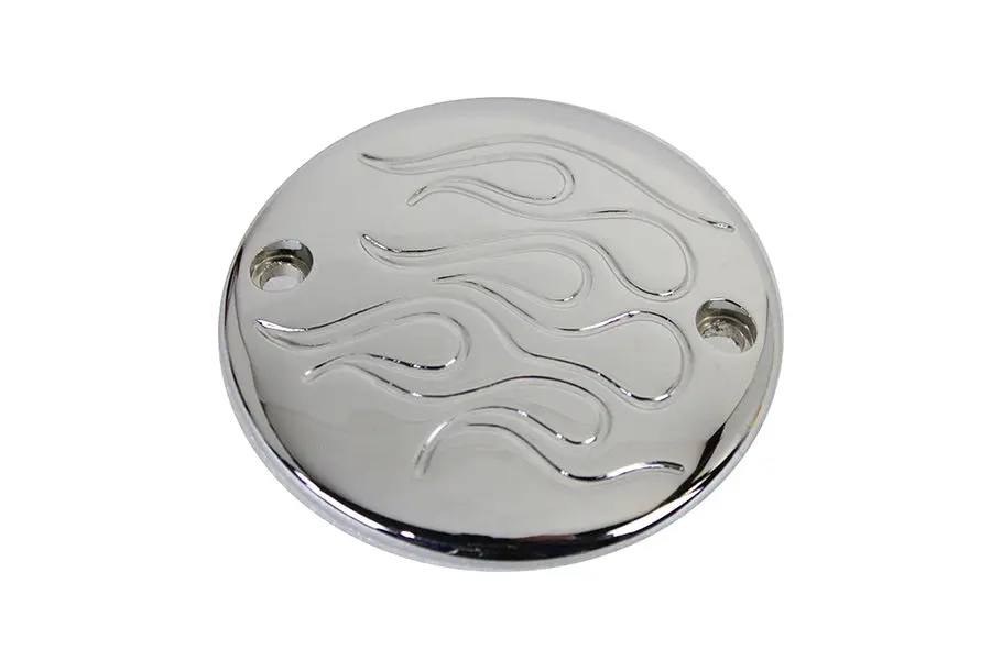 Chrome 2-Hole Flame Ignition System Cover - V-Twin Mfg. 1