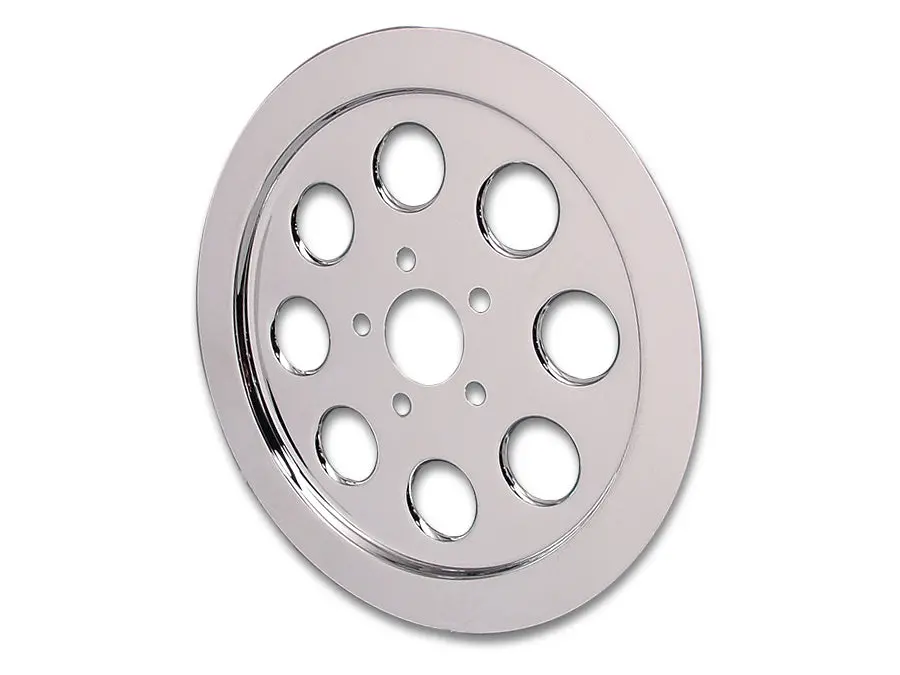 Inner Pulley Cover 70 Tooth Chrome - V-Twin Mfg. 1