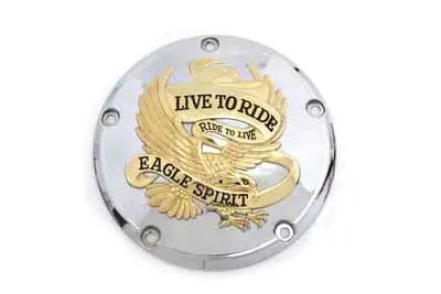 5-Hole Derby Cover Gold Inlay - V-Twin Mfg. 1