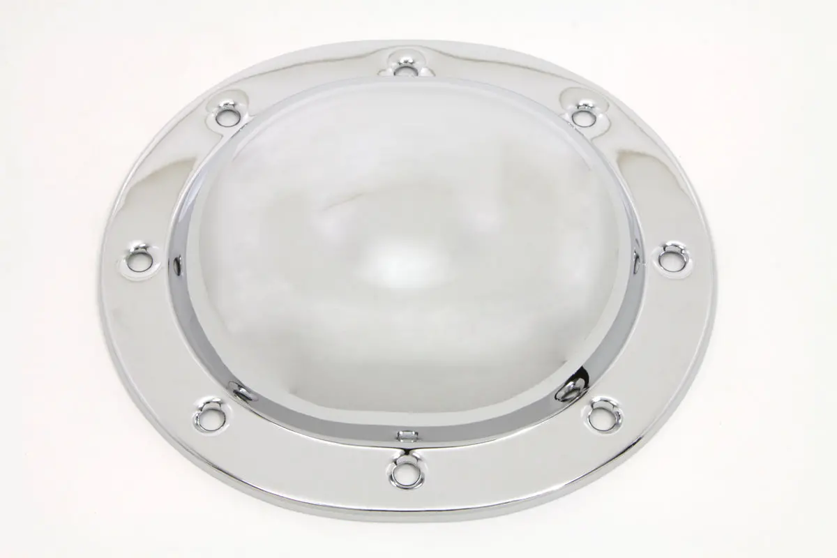 Steel Dimple Derby Cover Chrome - V-Twin Mfg. 1