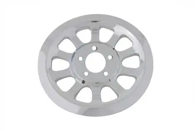 Outer Pulley Cover 66 Tooth Chrome - V-Twin Mfg. 1