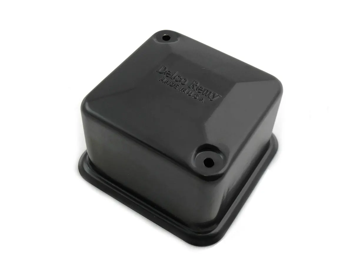 Black 6 Volt Delco Remy Regulator Cover - V-Twin Mfg. 1