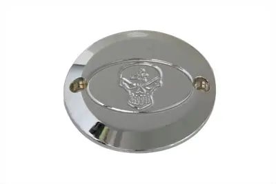 Skull Ignition System Cover 2-Hole Chrome Horizontal - V-Twin Mfg. 1