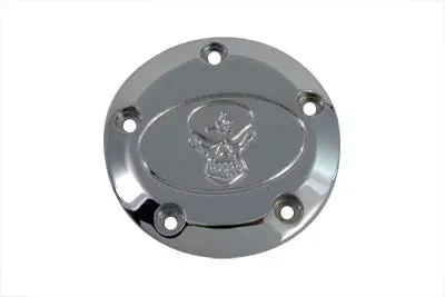 Skull Ignition System Cover 5-Hole Chrome - V-Twin Mfg. 1