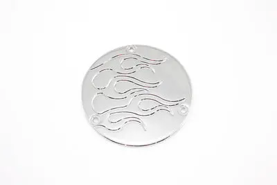 Flame Derby Cover Chrome - V-Twin Mfg. 1