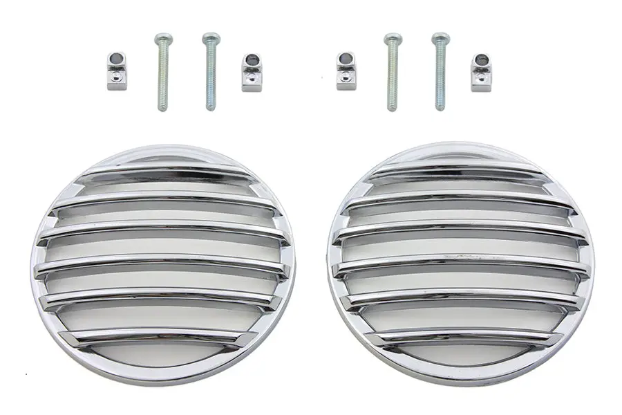 Turn Signal Lens Grille Set Chrome - V-Twin Mfg. 1