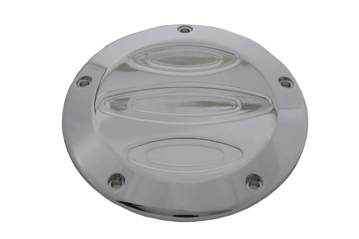 Chrome Contour 5-Hole Derby Cover - V-Twin Mfg. 1