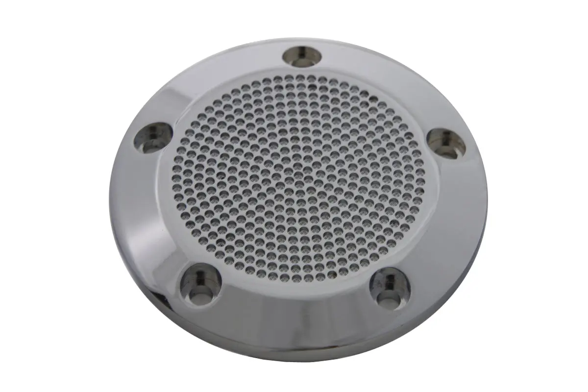 Chrome 5-Hole Perforated Ignition System Cover - V-Twin Mfg. 1