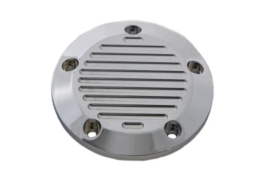 Chrome 5-Hole Ball Milled Ignition System Cover - V-Twin Mfg. 1