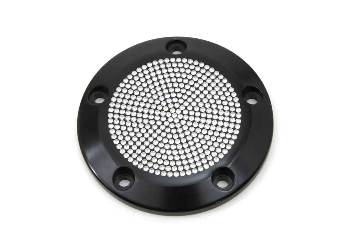 Black 5-Hole Perforated Ignition System Cover - V-Twin Mfg. 1