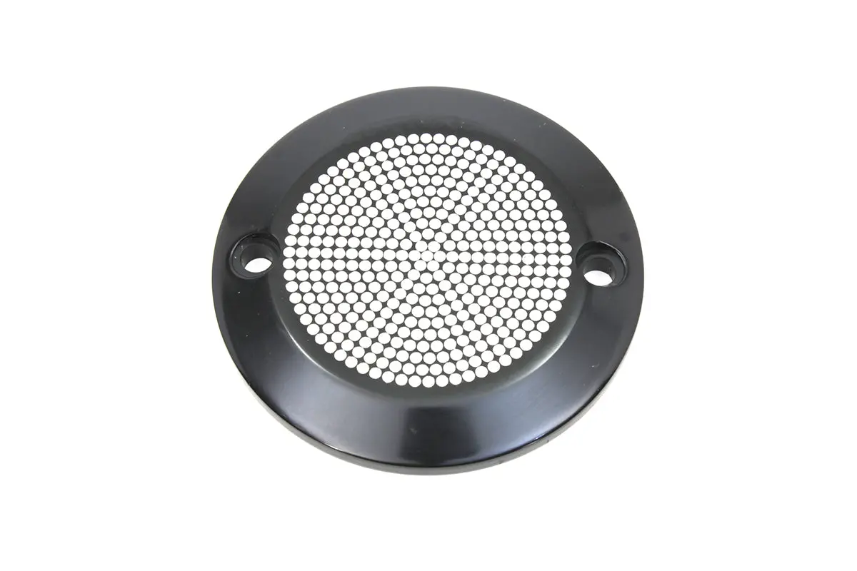 Black 2-Hole Perforated Ignition System Cover - V-Twin Mfg. 1