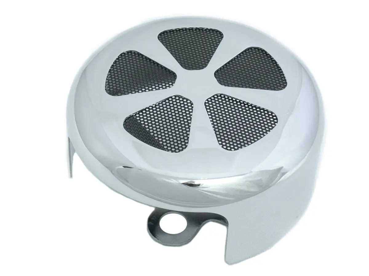 Spoke Style Round Horn Cover Chrome - V-Twin Mfg. 1