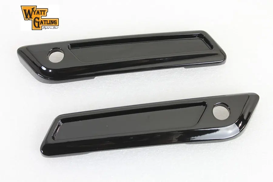 Wyatt Gatling Saddlebag Face Plate Set Die Cast Metal - V-Twin Mfg. 1