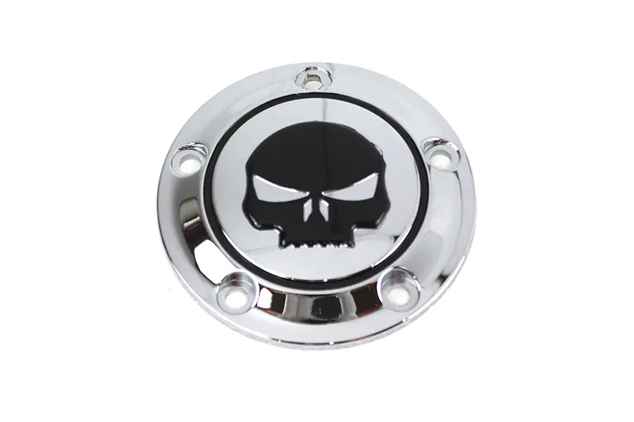 Skull Ignition System Cover 5-Hole Chrome - V-Twin Mfg. 1