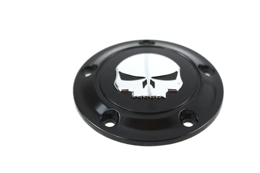 Skull Ignition System Cover 5-Hole Black - V-Twin Mfg. 1