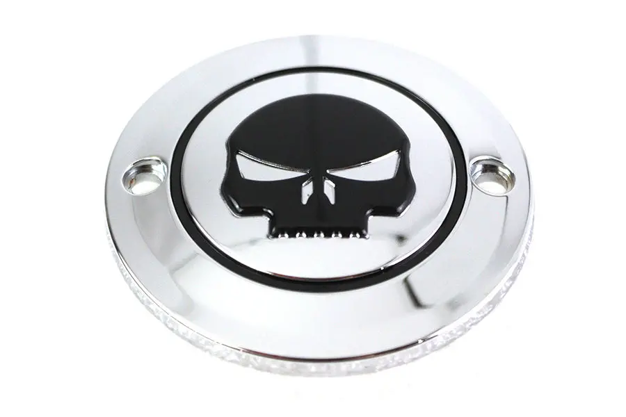 Skull Ignition System Cover 2-Hole Chrome - V-Twin Mfg. 1